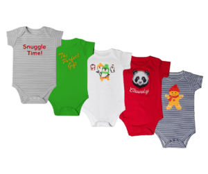 Baby Boy 5-pack Fall Variety Onesie Bodysuits. 3-6 months. 100% cotton.